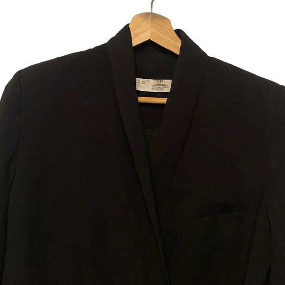 IRO Blazer Black Dachsie Tie Open Front Career Minimalist Office Capsule Classic - Picture 4 of 8